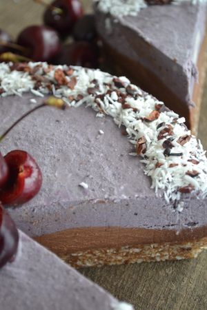 Cherry & Chocolate cake at Laurianne's Raw Cakes in Killearn
