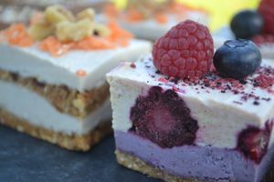 Cake squares at Laurianne's Raw Cakes in Killearn