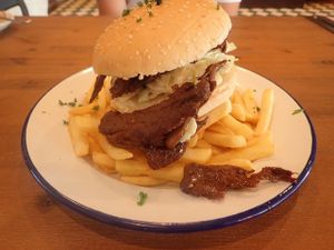 Pulled "beef" burger  at Bonta Vera in Minmi