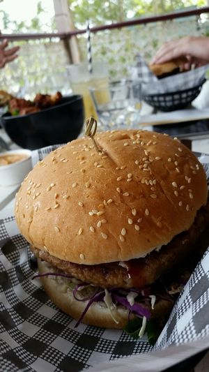 Walnut burger...mmmmm at Bonta Vera in Minmi