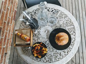 Beyoncé burger V2 and Chips and Gravy  at Bonta Vera in Minmi