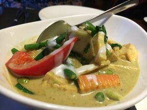 tofu green curry  at Mantra Thai in Newcastle Upon Tyne