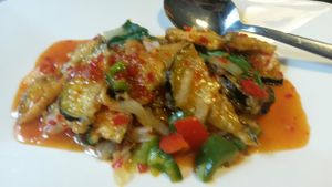 Tangy Aubergine Stir Fry at Mantra Thai in Newcastle Upon Tyne