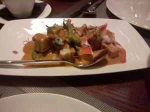 Fried tofu in Choo Chee
curry sauce at Mantra Thai in Newcastle Upon Tyne