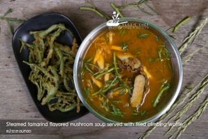 Pae Sa Cha Om Tod - แปะซะชะอมทอด at Veggie Chef in Bangkok