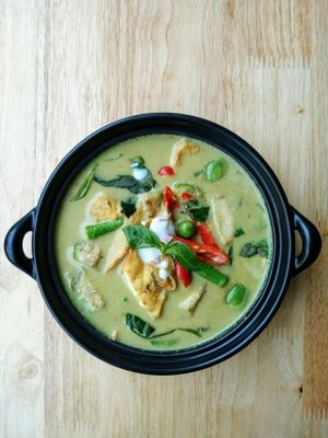 Green curry at Veggie Chef in Bangkok