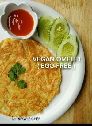 Vegan omelet at Veggie Chef in Bangkok