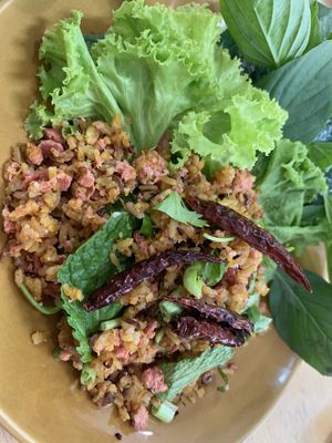 ยำแหนมคลุก at Veggie Chef in Bangkok