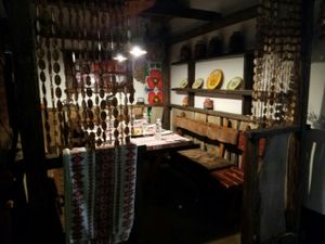 inside seating  at Kumanek in Tiraspol