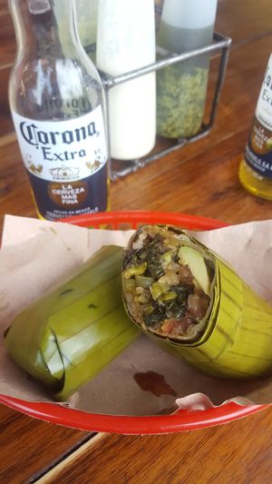 Vegan burrito at Burrito Amor in Tulum