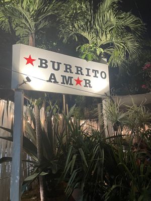 Restaurant front  at Burrito Amor in Tulum