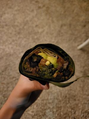 Vegan burrito at Burrito Amor in Tulum