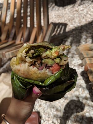 Vegan burrito at Burrito Amor in Tulum