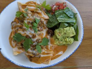Nacho bowl - excellent flavor at Sanara  in Tulum