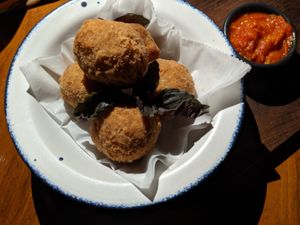 Coconut cheese balls - super recommended at Sanara  in Tulum