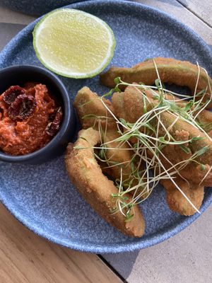 Avocado fries  at Sanara  in Tulum
