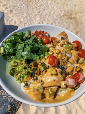 vegan nacho bowl at Sanara  in Tulum