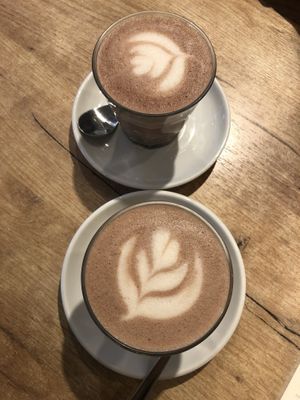 Cute hot chocolates  at SUE in Rotterdam