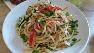 Cold Pad Thai salad at SUE in Rotterdam