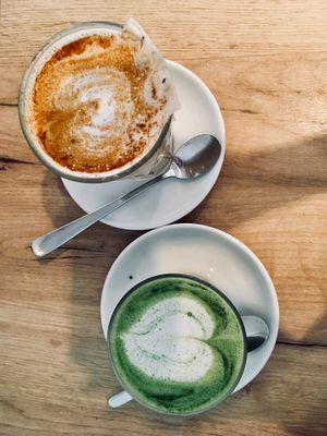 Matcha + Chai at SUE in Rotterdam