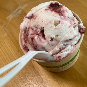 Vegan Amaretto Cherry at Love's Ice Cream - Downtown Market in Grand Rapids