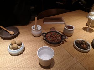 A trio of desserts at Grön Restaurant in Helsinki