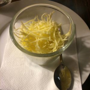 vegan Parmesan (bio cheese I'm pretty sure) at Osteria Italiana in Clifton Hill