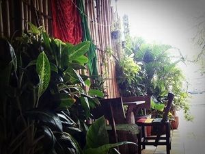 Bamboo smoke! at Lost Lounge in Chiang Mai