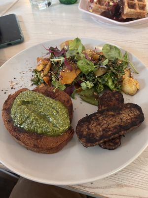Vegan Steak + Grilled Veges - super delicious (even though Steak looks bland)  at NOP in Tallinn