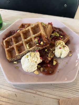 Waffels - were not great - dry and hard as if they were stale  at NOP in Tallinn