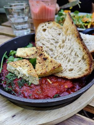 Vegan shaksuka with tofu at NOP in Tallinn
