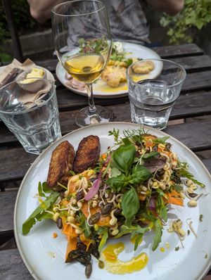 Avocado toast with tempeh at NOP in Tallinn