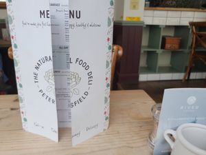 The menu at The Natural Food Deli in Petersfield