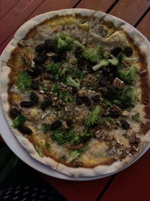 Delicious vegan pizza  at Piola in Playa Del Carmen