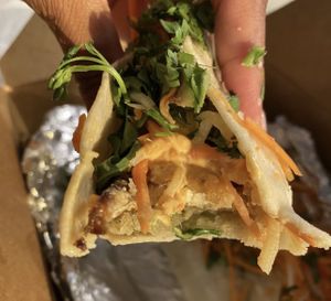 Lemongrass tacos  at Reverie Cafe + Bar in Minneapolis