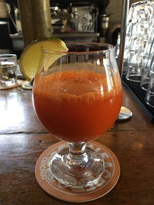 Pineapple guajillo Bellini   at Reverie Cafe + Bar in Minneapolis