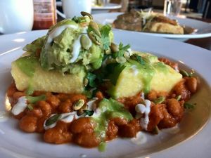 Polenta Rancheros at Reverie Cafe + Bar in Minneapolis