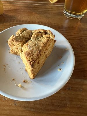 Garlic “cheddar” scone (gf)  at Reverie Cafe + Bar in Minneapolis