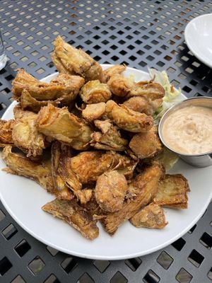 Fried artichoke heartss  at Reverie Cafe + Bar in Minneapolis