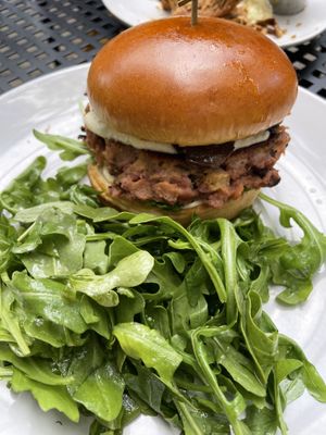 The Long Haul burger!   at Reverie Cafe + Bar in Minneapolis
