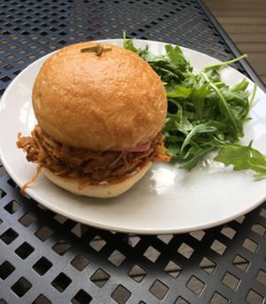 Cuban Sandwich with pulled Cuban jackfruit. at Reverie Cafe + Bar in Minneapolis