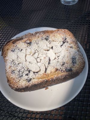 Tahini and blueberry bostock  at Reverie Cafe + Bar in Minneapolis