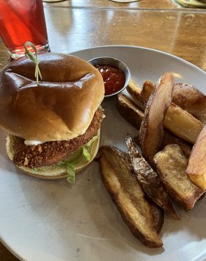 Spicy Crispy Chick'n Sandwich. I've tried all of them in MN and like this one the best! at Reverie Cafe + Bar in Minneapolis