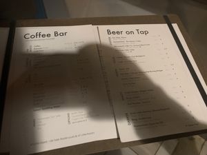 Hopefully readable drinks menu at Reverie Cafe + Bar in Minneapolis