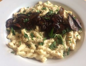 Mac & cheese with mushrooms!  at Reverie Cafe + Bar in Minneapolis