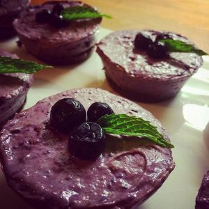 Blueberry & Lemon 'CheseeFakes' :) at Naturalley Organic Cafe in Dunedin