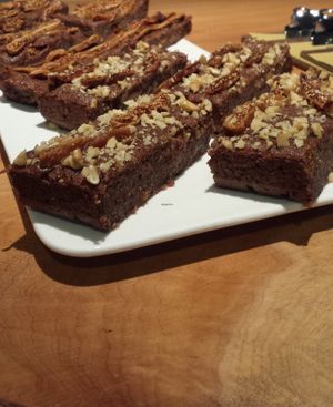 Flourless Fig, Banana & Walnut Slice (no-added sugar, gf) at Naturalley Organic Cafe in Dunedin