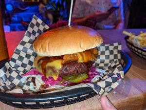 South by Southwest burger at Lucky Pig - Paradise Palms in Edinburgh