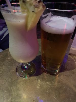 Pina colada at Lucky Pig - Paradise Palms in Edinburgh