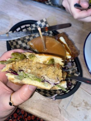 lucky chicken burger  at Lucky Pig - Paradise Palms in Edinburgh